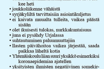Urjalalaiset listasivat plussat ja miinukset