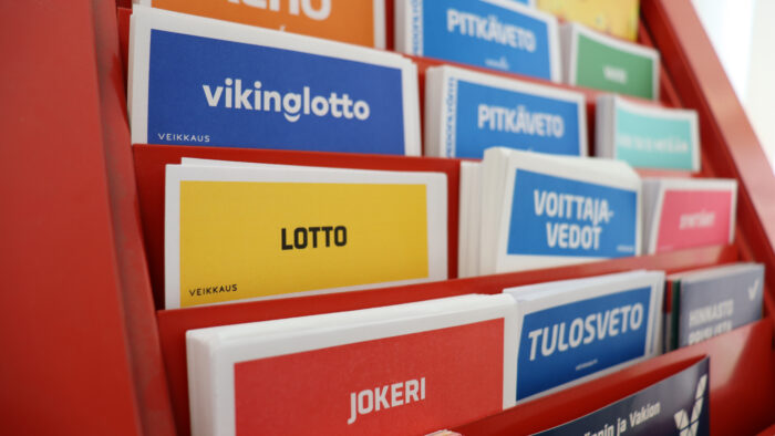 lotto laput telineessä