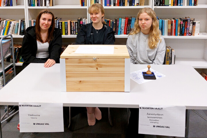 nuorten vaalit Siiri Virtanen, Matilda Mattila, Milla Kortepuro rajattu verkkoon